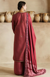 Zara Shahjahan - Winter 3PC Dhanak Embroidered Suit - BFB0434